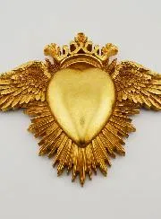 Ex Voto Wanddekoration Geflügeltes Herz - 24cm