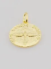 Vergoldete Medaille Heiliger Geist und Hymne – 18 mm