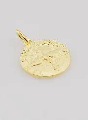 Vergoldete Medaille Heiliger Geist und Hymne – 18 mm