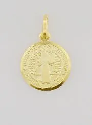 Vergoldete Medaille Heiliger Benedikt – 14 mm