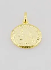 Vergoldete Medaille Heiliger Benedikt – 14 mm