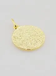 Vergoldete Medaille Schutzengel und Kind - 18mm