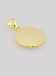 Vergoldete Medaille mit Rand - Erzengel Michael - 14mm