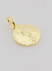 Vergoldeter Anhänger Heiliger Erzengel Michael – 14mm