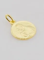 Vergoldete Medaille Madonna von Botticelli - 16mm