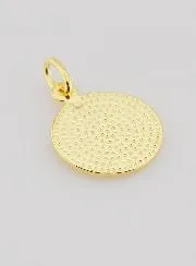 Vergoldete Medaille Madonna von Botticelli - 16mm