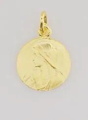 Vergoldete Medaille Betende Jungfrau Maria - 16mm