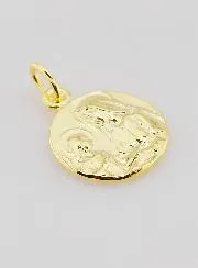 Medaille Heilige Anna und die Jungfrau Maria Vergoldet - 16 mm