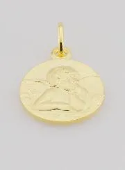 Vergoldete Medaille 16mm - Engel Raphael