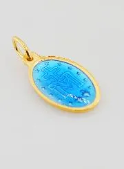 Wundertätige Medaille Blau Emaille - 17mm