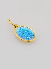 Wundertätige Medaille Blau Emaille - 10mm