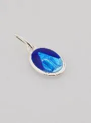 Wunderbare Medaille Silber und Blau Emaille – 10 mm