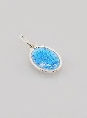 Wunderbare Medaille Silber und Blau Emaille – 10 mm