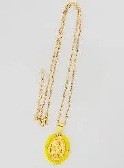 Wundertätige Medaille und Halskette - Gelbe Perlen