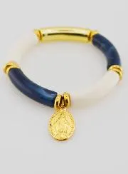 Religiöses Armband Wundertätige Medaille - Dunkel Blau
