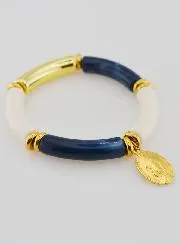 Religiöses Armband Wundertätige Medaille - Dunkel Blau