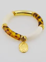 Religiöses Armband Wundertätige Medaille - Leoparden Muster