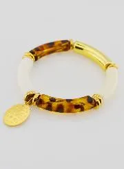 Religiöses Armband Wundertätige Medaille - Leoparden Muster