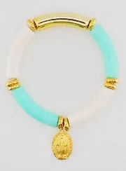 Religiöses Armband Wundertätige Medaille - Türkis