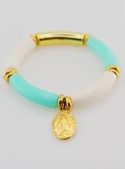 Religiöses Armband Wundertätige Medaille - Türkis