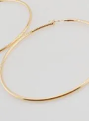 Creolen Ohrringe 2mm Vergoldet - 70mm