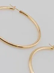 Creolen Ohrringe 3mm Vergoldet - 60mm