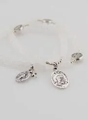 Mondstein Rosenkranz Armband – H. Benedikt und Pater Pio