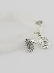 Mondstein Rosenkranz Armband – H. Benedikt und Pater Pio