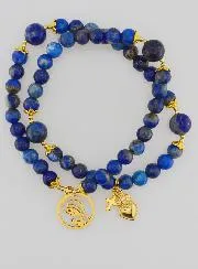 Rosenkranz aus Lapislazuli - Jungfrau Maria und Ex Voto
