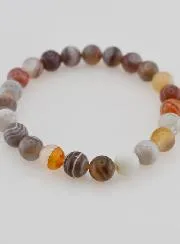 Edelstein Armband aus Botswana-Achat - 8 mm