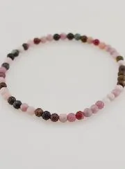 Edelstein Armband Mehrfarbiger Turmalin - 4mm