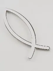 Auto Plekette Christlicher Ichthys Fisch - 14 cm