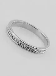 Ring Trauring aus Poliertem Sterling Silber - Größe 54