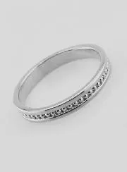 Ring Trauring aus Poliertem Sterling Silber - Größe 54