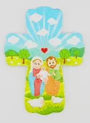 Kinderkreuz zum Aufhängen – Heilige Familie