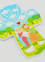 Kinderkreuz zum Aufhängen – Heilige Familie