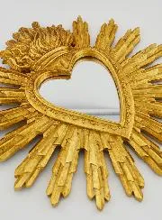 Ex Voto Spiegel Strahlendes Herz – 28 cm