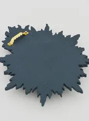 Ex Voto Wanddekoration Strahlendes Herz 17 cm – Blau Grau