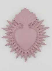 Ex Voto Wanddekoration Strahlendes Herz 11 cm – Rosa
