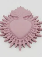 Ex Voto Wanddekoration Strahlendes Herz 11 cm – Rosa