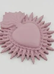 Ex Voto Wanddekoration Strahlendes Herz 11 cm – Rosa
