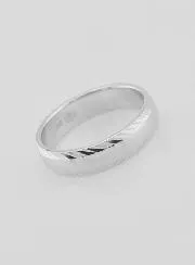Ring Ehering aus 925er Silber mit Geschliffenem Motiv  - Größe 56
