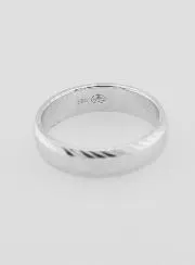 Ring Ehering aus 925er Silber mit Geschliffenem Motiv  - Größe 56
