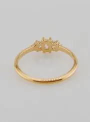 Vergoldeter Ring Dreifaltigkeit mit Zirkonia – Größe 54