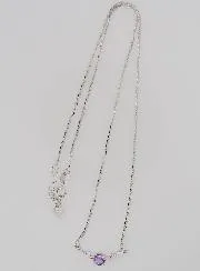 Halskette aus 925er Silber und Amethyst