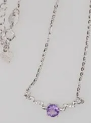 Halskette aus 925er Silber und Amethyst