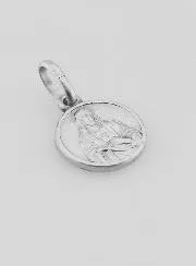 Skapulier Medaille – Rhodiniertes 925er Silber -10 mm