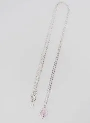 Halskette Wundertätige Medaille Silber und Rosa Emaille