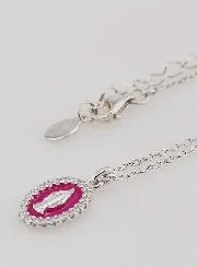 Halskette Wundertätige Medaille Silber und Pink Rosa Emaille