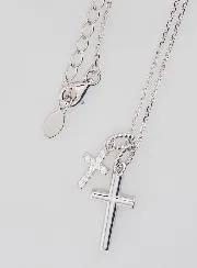 Religiöse Halskette mit Kreuz Anhängern – 925er Silber